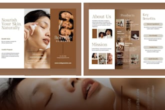 design beauty medical med spa wellness brochure product skincare catalog menu