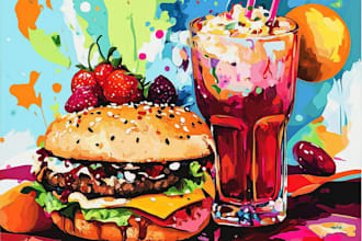 design food pop art of your food