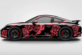 docreate van wrap design, car wrap design, truck wrap design