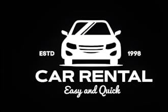 do modern auto detailing and car rental logo
