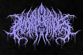 draw black, slam, or death metal logo for your band