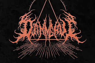 draw a brutal slam, death metal, grindcore, etc logo