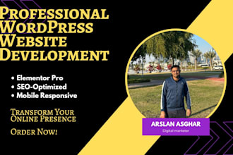 build, rebuild your professional wordpress website using elementor