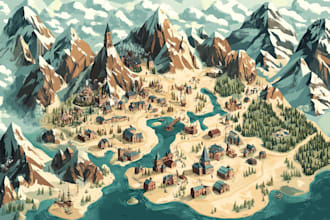 draw amazing vector or isometric map illustrations