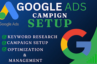 setup google ads adwords PPC campaign, display search