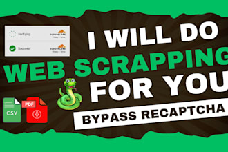 do web scraping, data mining and extracting from any website