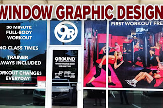 design storefront or shop front window graphic