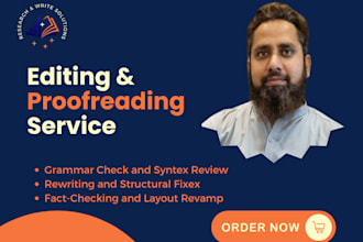 offer proofreading, fact checking, guidance, editing, dissertation, articles