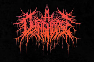 design a chaotic horrorcore style logo