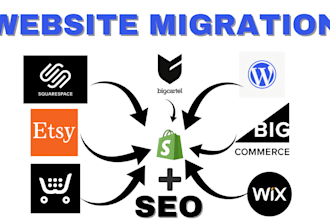 move website shopify etsy migration wordpress wix to shopify website migration