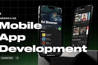 design and develop android and ios mobile application in flutter