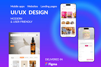 do UI UX design,  mobile app  ui ux design and website figma UI UX design