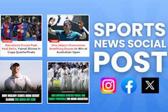 sports news social  media post, sports news post