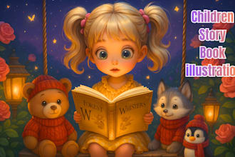 illustrate children story book illustration kids story book illustration