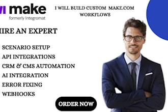 set up make automation build integromat set up make com automation