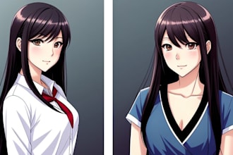 create personalized manhwa and manga style portrait