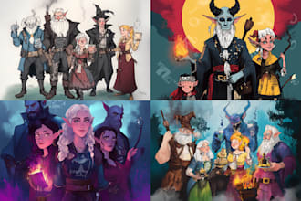 make your dnd character or party art