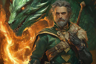do a dnd character art and dnd character art