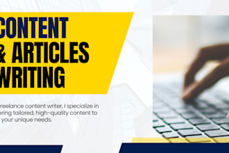 write unique articles or blog content