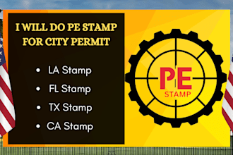 do architectural drawing, review, pe stamp, architectural stamp for city permit
