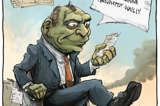 draw political caricature and cartoon