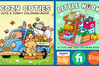 design eye catching bold and easy coloring book for amazon KDP
