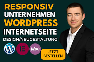 erstelle eine wordpress website,design und clone eines business websites builder