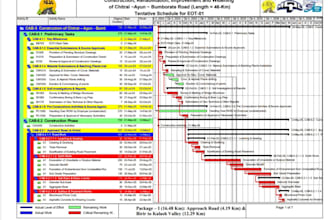 create the gantt chart for the construction projects on p6