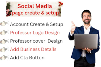 create and set up your social media business page and optimize