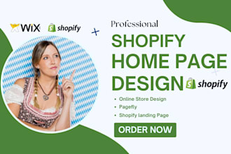 shopify homepage design ecommerce business webpage online store website seo