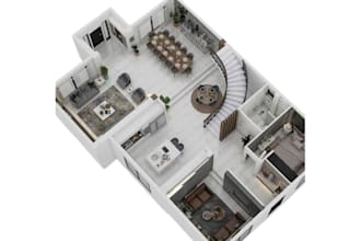 design high quality 2d and 3d floor plans for real estate, architecture projects