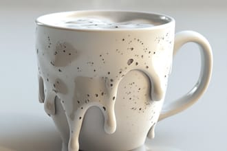 create a custom coffee mug design or coffee cup design