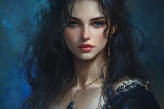 do fantasy concept art character portrait oil painting and digital illustration
