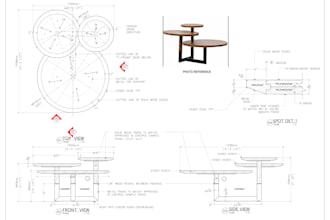 draft your furniture to technical shop drawing using autocad