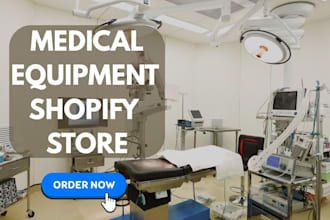 design medical equipment shopify store healthcare website medical supply store