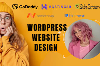 create wordpress website on bluehost godaddy siteground namecheap or hostinger
