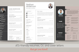 create a professional resume and ats friendly CV design