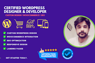 create, rebuild or redesign wordpress website or business website design