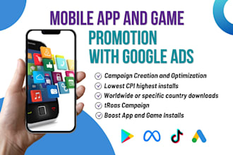 setup google and meta campaigns on ios and android as marketing and aso expert