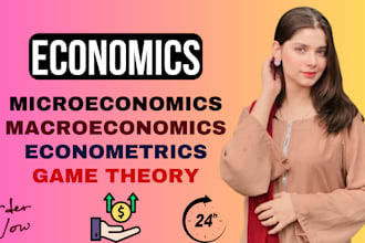 help in economics, microeconomics, macroeconomics, game theory and econometrics