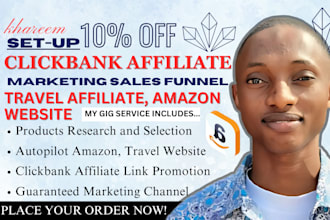 do clickbank affiliate marketing sales funnel, amazon, travel affiliate website