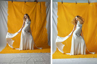 edit the wedding photos, clothes retouching in photoshop, background change