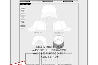make a blank hat mockup template