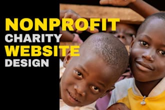 design nonprofit website for charity, fundraising donation, 501c3 crowdfunding