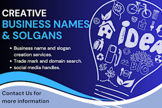 create names and slogans for business ideas