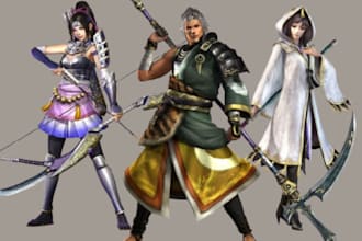 do 3d character modelling 3d game character 3d model use in ue5 or unity game