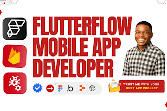 develop flutterflow mobile app, flutterflow developer, flutterflow firebase app