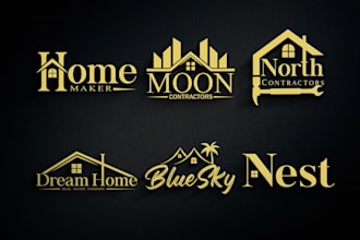 do real estate, property, construction, mortgage, and realtor logo design