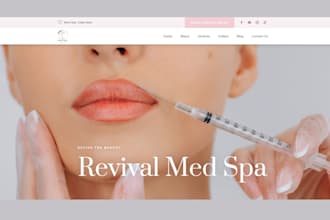 design medical website, healthcare, aesthetics, home care wordpress website