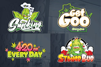 do attractive cannabis, weed, and kush logo for your strain